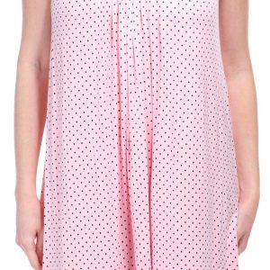 Ellen Tracy Womens Short Sleeve Polka Dot Sleepshirt