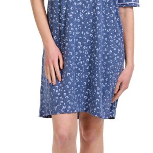 Cuddl Duds Womens Animal Print Short Sleeve Sleepshirt