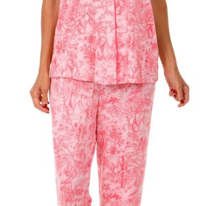 Ellen Tracy Women's 2 Pc Tropical Print Sleepwear Set