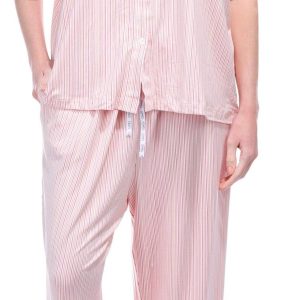 Jones New York Womens 2 Pc Striped Pajama Pants Set