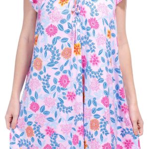 Ellen Tracy Womens Print Short Sleeve Chemise Nightgown
