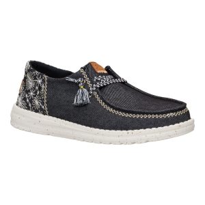 Hey Dude Womens Slip On Wendy Funk Embroidered Sneaker