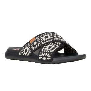 Hey Dude Womens Christi Slide Cottage Crochet Sandals