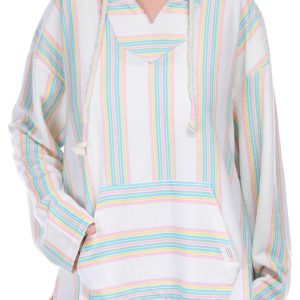 Exist Juniors Striped Baja Seafoam Hoodie