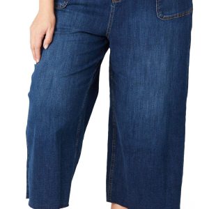Rafaella Plus Cropped Wide Leg Denim Jeans
