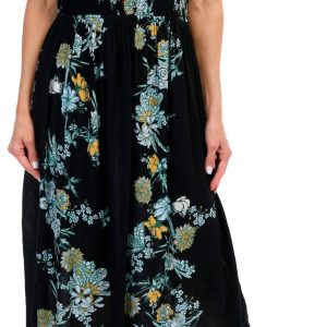 C&C California Womens Floral Print Maxi Dress