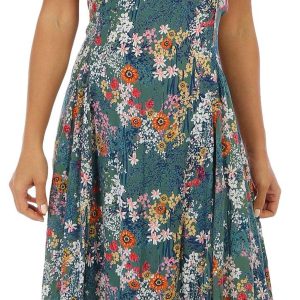 Sky & Sand Womens Tie-Back Floral Midi Dress