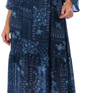 Lucky Brand Womens Flare Paisley Wrap Dress