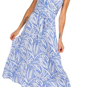 C'est La Vie Women's Sleeveless Wrap Maxi Dress