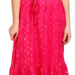 Donna Ricco Womens Halter Tier Foil Midi Dress