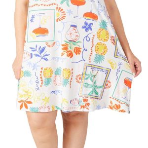 Allison Brittney Plus Sleeveless Print Dress