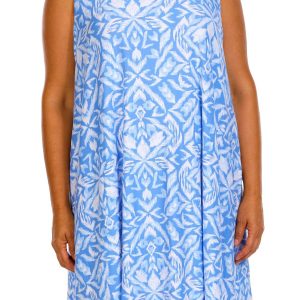 Allison Brittney Plus Sleeveless Print Swing Dress