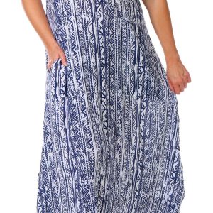 Kaktus Plus Sleeveless Print Crepon Dress