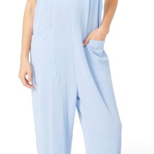 Discreet Juniors Ribbed Slouch Jumpsuit
