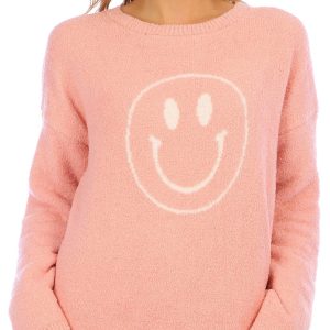 Moon & Madison Juniors Smiley Face Pullover