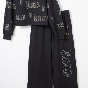 Wicked Juniors 2 Pc Embellished Fleece Sweatpants Set
