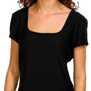 Derek Heart Juniors Short Sleeve Double Layer Top