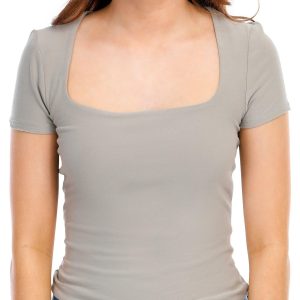 Derek Heart Juniors Short Sleeve Double Layer Top