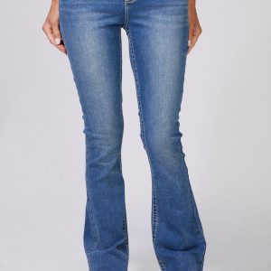 Gemma Rae Juniors Bow Bling Boot Cut Jeans