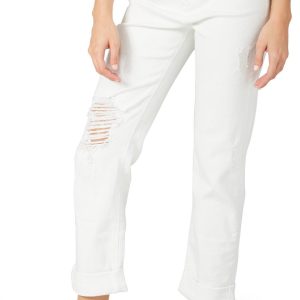 Indigo Rein Juniors Straight Leg Roll Cuff Jeans