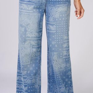 No Comment Juniors Western Wide Leg Jeans