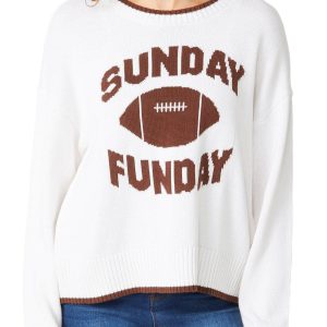 No Comment Juniors Sunday Funday Knit Sweater