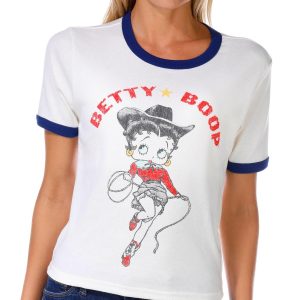 Betty Boop Juniors Cowgirl Betty Graphic Tee