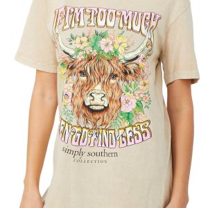 Simply Southern Juniors Floral Ox Tee