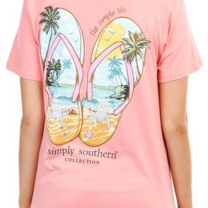 Simply Southern Juniors Beach Sandals Tee
