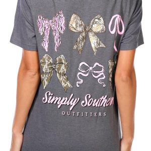 Simply Southern Juniors Camo Bow Graphic Tee