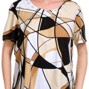 Alfred Dunner Petite Short Sleeve Print Top