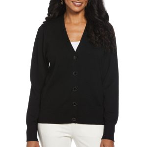 Rafaella Petite Button Front Sweater Cardigan