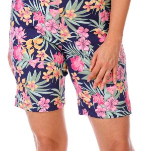 Coral Bay Petite 10 in Green Breeze Grommet Bermuda Shorts