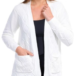 Grace Petite Long Sleeve Open Cardigan Sweater