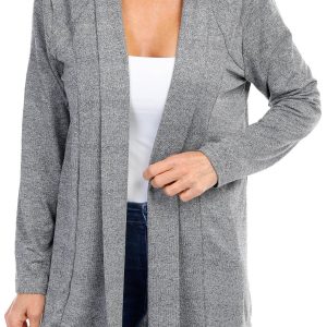 Juniper + Lime Petite Open Brushed Hacci Cardigan