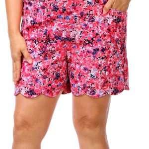 Fit Sight Plus Spray Dot Scalloped Bermuda Shorts
