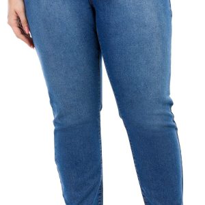 T. Tahari Plus 28 in Amelia Button Fly Skinny Jeans