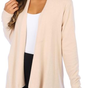 Juniper + Lime Womens Solid Jersey Open Cardigan