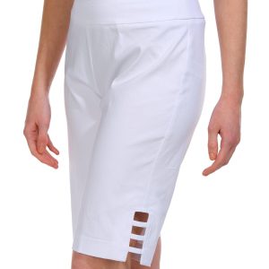 Zac & Rachel Womens 12 in Lattice Hem Bermuda Shorts