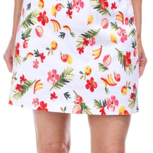 Zac & Rachel Womens Tropical Printed Skort