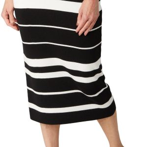 Rachel Roy Womens Pull On Stripe Knit Skirt