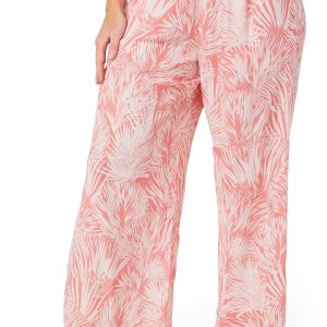 Nicole Miller Womens Lora Crepe Print Pants