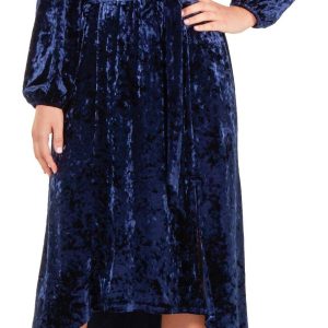NY Collection Womens Velvet Cold Shoulder Dress