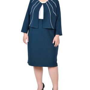 NY Collection Plus 2 Piece Dress Set