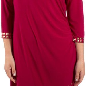 NY Collection Womens Side Slit Embellished Dress