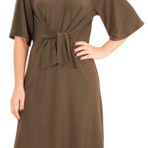 NY Collection Petite Raglan Elbow Sleeve Dress