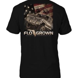 FloGrown Mens Mud Truck Graphic Americana T-Shirt