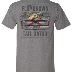 FloGrown Mens Tail Gator Heathered Graphic T-Shirt
