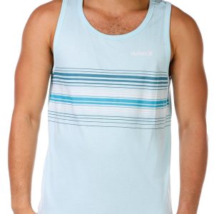 Hurley Men's The Lineup Striped Graphic Tank Top