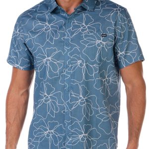 Hurley Men's Short Sleeve Floral Polo Shirt